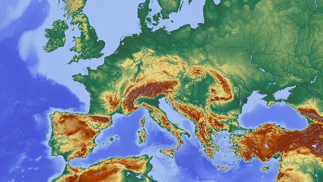 mapa střední evropa